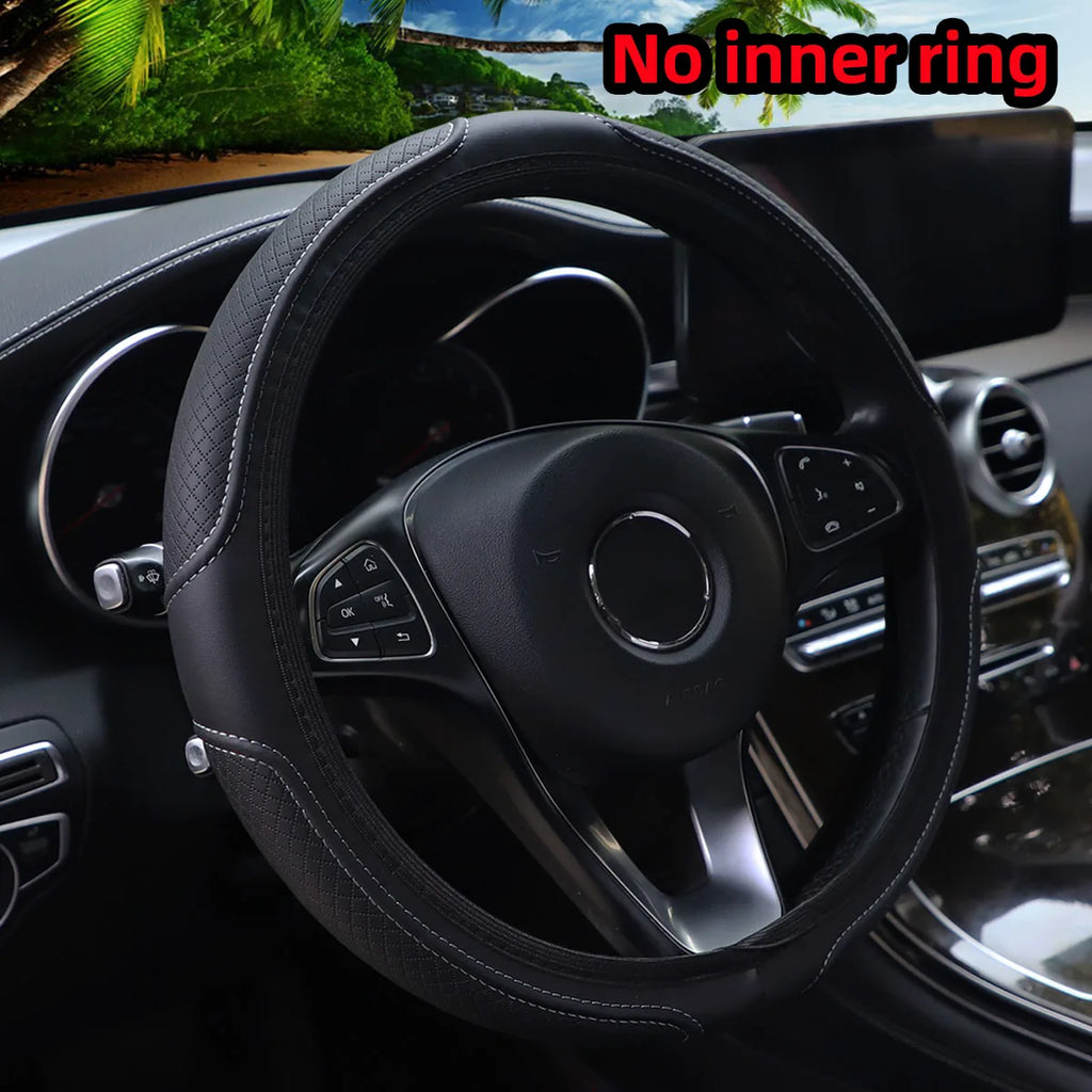 Leather Steering Wheel Cover
