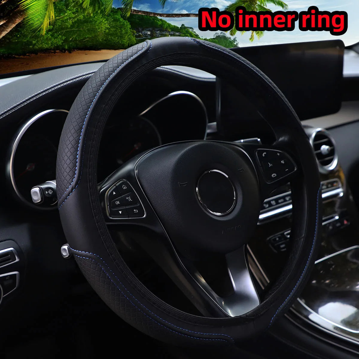 Leather Steering Wheel Cover