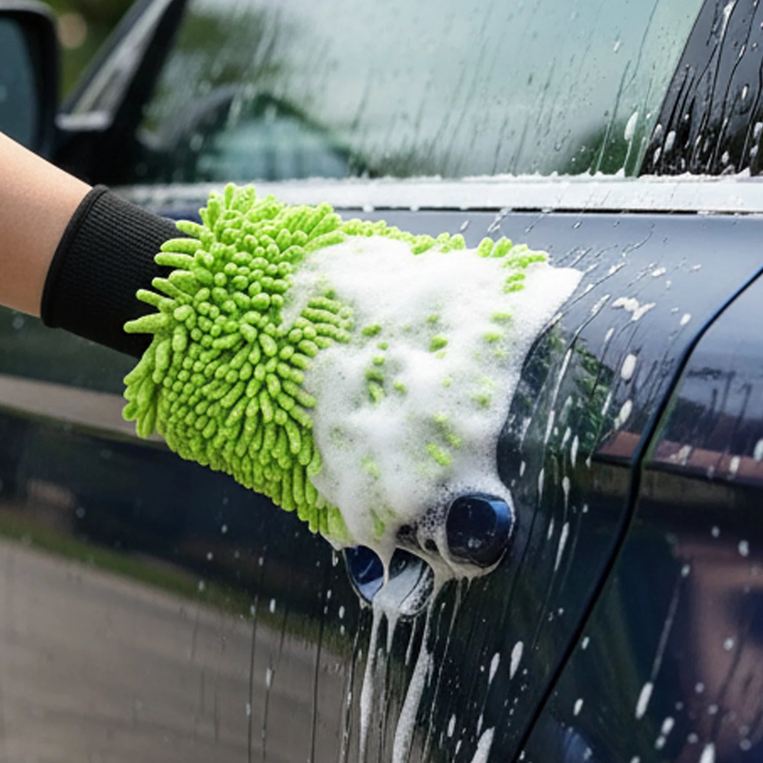 Non-Scratch Microfiber Cleaning Mitt for Cars