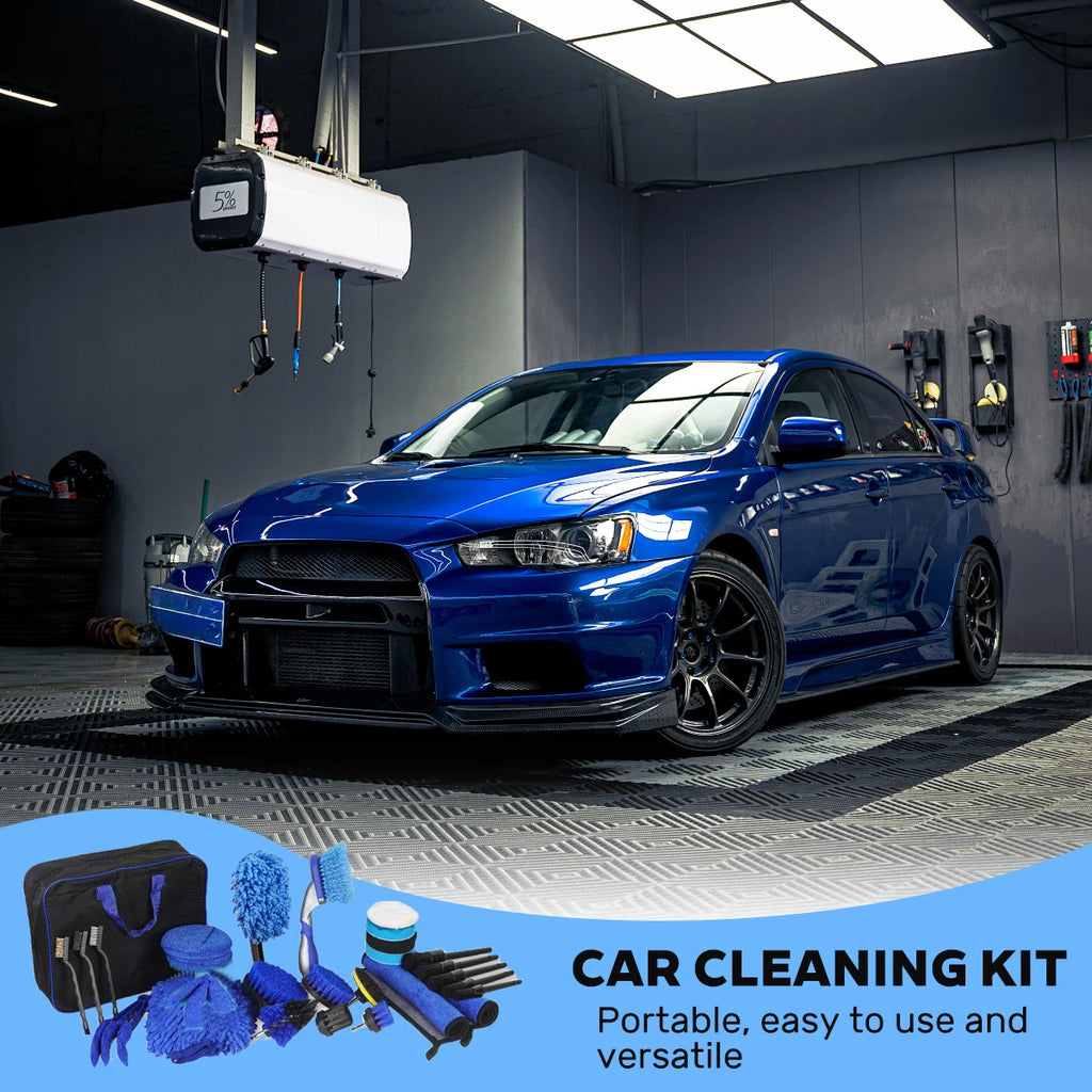 Complete Car Detailing Kit with Brushes & Accessories
