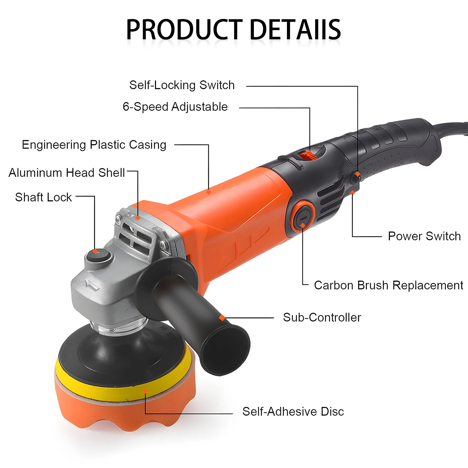 High-Power Rotary Car Buffer & Polisher