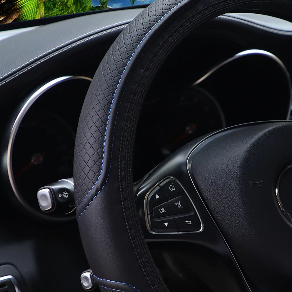 Leather Steering Wheel Cover