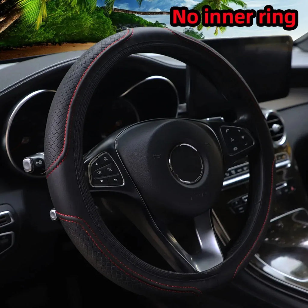 Leather Steering Wheel Cover